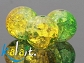 Sznur crackle kule zielono-żółte 1,0cm 40szt.-KS280