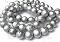 Sznur spectra kule 1,2cm 65szt. srebrne - KS546
