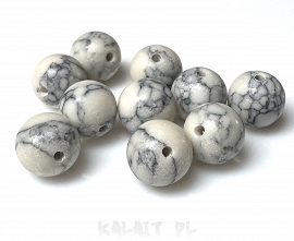 Howlit Biały - kule 1,0cm - 1szt. - K133