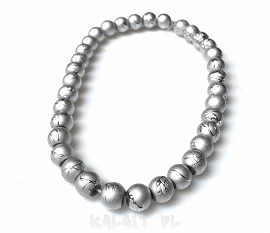 SPECTRA krótki sznur srebrne - 6mm - KS461