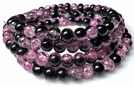 Sznur crackle kule 0,6cm 72szt.-KS705 