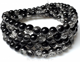 Sznur crackle kule 0,6cm 72szt.-KS294