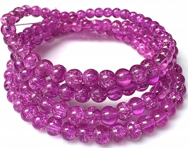 Sznur crackle kule 0,6cm 72szt.-KS316