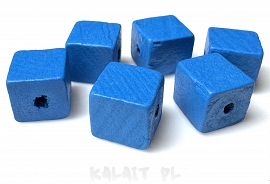 Koraliki drewniane - kostki - 1,4x1,4cm - 6szt. - D71