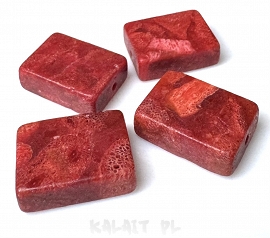 Koral naturalny prostokąt 1,8cm 1szt. - K67A
