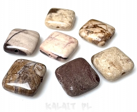 Jaspis Cappucino - kwadraty 1,2cm - K281A