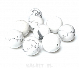 Howlit Biały - kule 1,2cm - 1szt. - K134