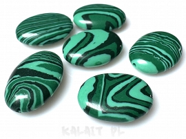 Malachit imitacja - elipsa 1,6cm - K690