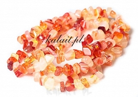 Agat mix 15cm sznur sieczka - K118