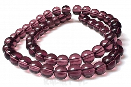 Sznur kule szklane 0,6cm wrzosowe 50szt. - KS371-H 