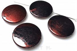 Akrylowe mazane koraliki koła 2szt -AK54