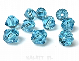 Koraliki ciosane szklane 0,8cm 4szt.-KS023