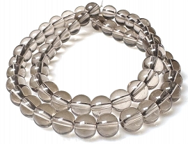 Sznur kule szklane 0,4cm popielate 80szt. - KS367-H