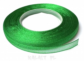 Wstążka szyfonowa zielona 0,6cm 4m - WS10