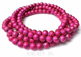 Sznur spectra kule 0,4cm 200szt. amarantowe - KS638