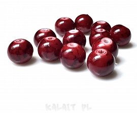 Marmur imitacja wiśniowy kule 0,4cm 20szt MI07