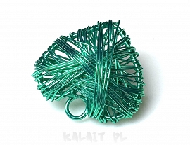 Ozdoba pleciona zawieszka serce 2,8cm-CH466