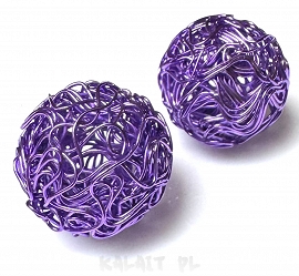 Kula pleciona fioletowa 3,0cm 1szt.-CH430