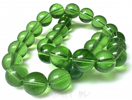 Sznur kule szklane 1cm zielone 33szt. - KS696-H 