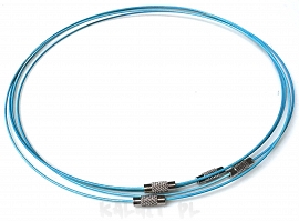 Obroża choker niebieska 46cm - OB15