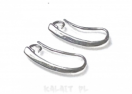 Bigle otwarte jasne srebro 1,9cm  2szt.-CH381