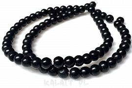 Sznur kule szklane 0,4cm czarne 80szt. - KS365-H 