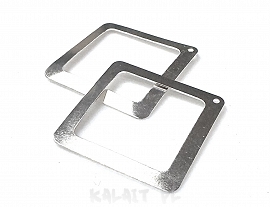 Baza kolczyka zawieszka kwadrat 3,5cm 2szt.-CH718 