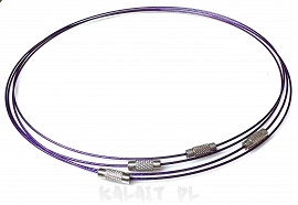 Obroża choker fioletowa 46cm - OB05