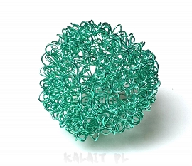 Kula pleciona ziel. 4,0cm 1szt.-CH454