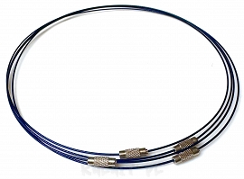 Obroża choker granatowa 46cm - OB17