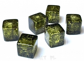Crackle kostki zielone 0,6cm 20szt.-KS210