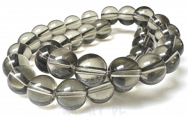 Sznur kule szklane 1cm popielate 33szt. - KS386-H