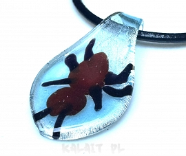 Szkło weneckie - wisior liść 6cm - SW87