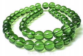 Sznur kule szklane 0,6cm zielone 50szt. - KS686-H