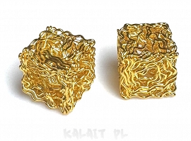 Ozdoba pleciona kwadrat 1,2cm 2szt.-PZ58