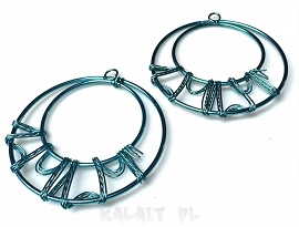 Ozdoba pleciona zawieszka kolczyk 5cm 1szt.-CH453