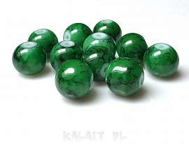 Marmur imitacja zielony ciemny kule 1,2cm 6szt MI20