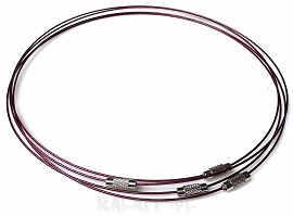 Obroża choker fioletowa 46cm - OB10