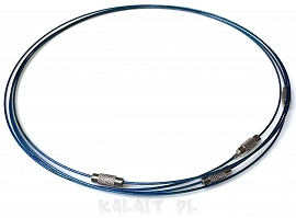 Obroża choker granatowa 46cm - OB13