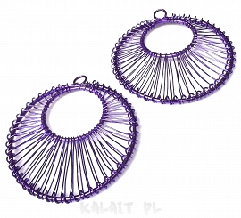 Ozdoba pleciona zawieszka kolczyk 4,7cm 1szt-CH489