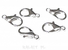 Zapięcie karabińczyk ozdobny 1,2cm 5szt.-CH022