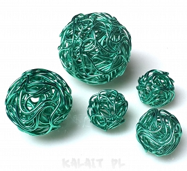 Kula pleciona ziel. 1,2cm 1szt.-CH463