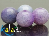 Agat Fioletowy - kule 1,2cm - 2szt. - K60