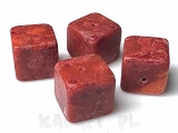 Koral naturalny kostki 0,6cm - 2szt. -K41a