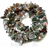 45cm Agat mszysty mix sieczka sznur -K137-HN