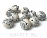 Howlit Biały - kule 0,8cm - 2szt. - K132