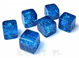 Crackle kostki niebieskie 0,8cm 10szt.-KS222