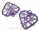 Ozdoba pleciona zawieszka serce 3,3cm-CH491