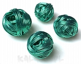 Kula pleciona ziel. 1,4cm 1szt.-CH465