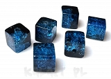 Crackle kostki niebiesko-czarne 1cm 8szt.-KS118